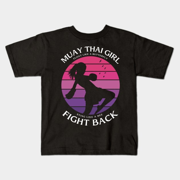 Muay Thai Women Kids T-Shirt by KewaleeTee